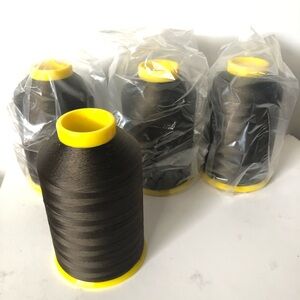 New in Box Set of Four Polyamide Spools of Sewing Thread - black.